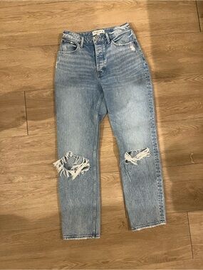 Abercrombie & Fitch Light Blue Distressed Boyfriend Jeans